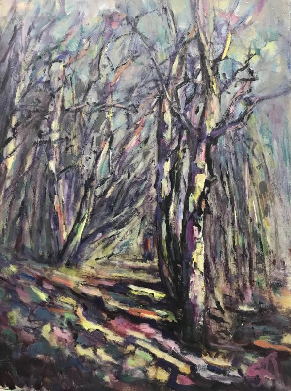 Painting of a wood by the Trent for sale