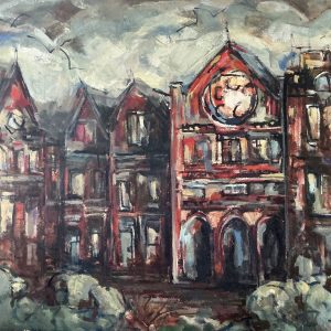 Contemporary art oil painting inspired by Burton on Trent in Staffordshire Town Hall for sale by Steph Trethowan