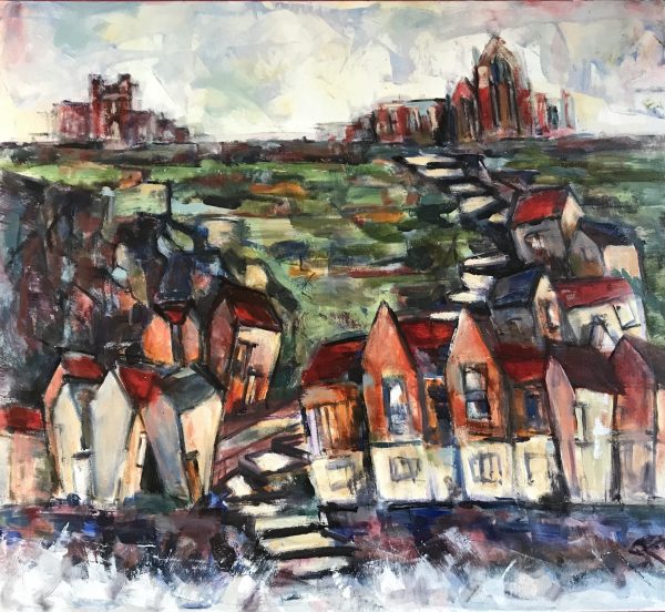 Oil Painting of Whitby Contemporary Art for sale