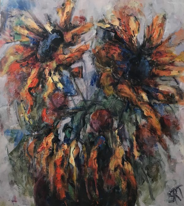 Sunflowers Oil Painting Debyshire
