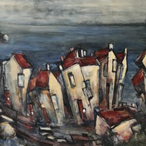 Photo of Oil painting inspired by Staithes on the North Yorkshire Coast