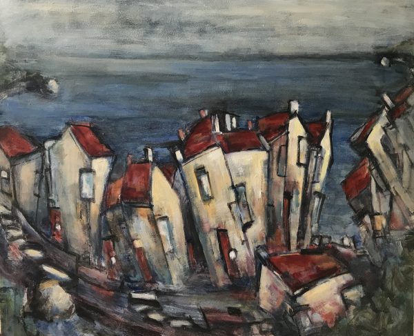 Photo of Oil painting inspired by Staithes on the North Yorkshire Coast
