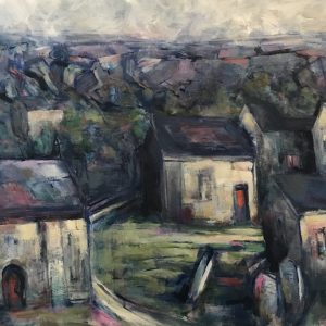 Contemporary Art Oil painting for sale of Derbyshire landscape