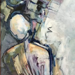 Contemporary Art Oil painting about coastal erosion climate change submitted for Sussex Contemporary by Steph Trethowan