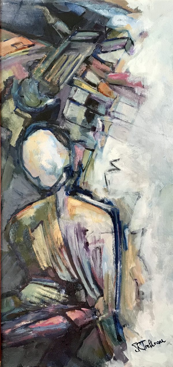Contemporary Art Oil painting about coastal erosion climate change submitted for Sussex Contemporary by Steph Trethowan