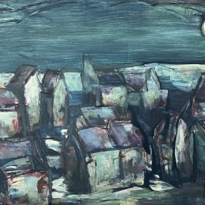 Contemporary Art Oil painting inspired by Wirksworth and the Dark Peak for sale by Steph Trethowan